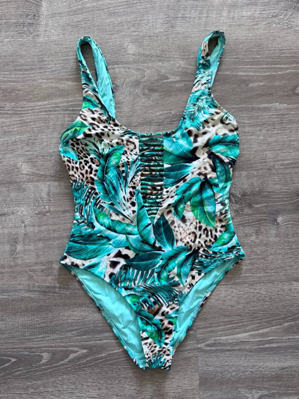TiniBikini Women Size Small`Tropical Animal‎ Print High Cut One Piece Swimsuit